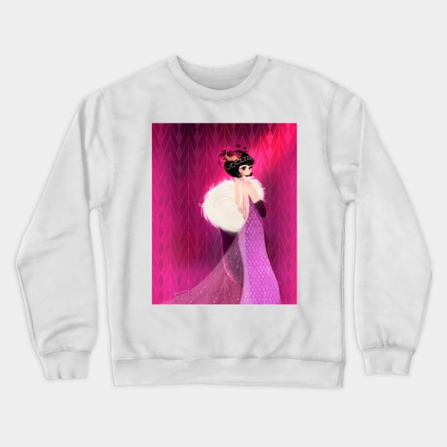 Fabulous Flapper Crewneck Sweatshirt by nathsketch